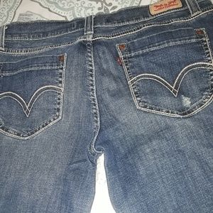 Levis Distressed I can't squeeze into these!